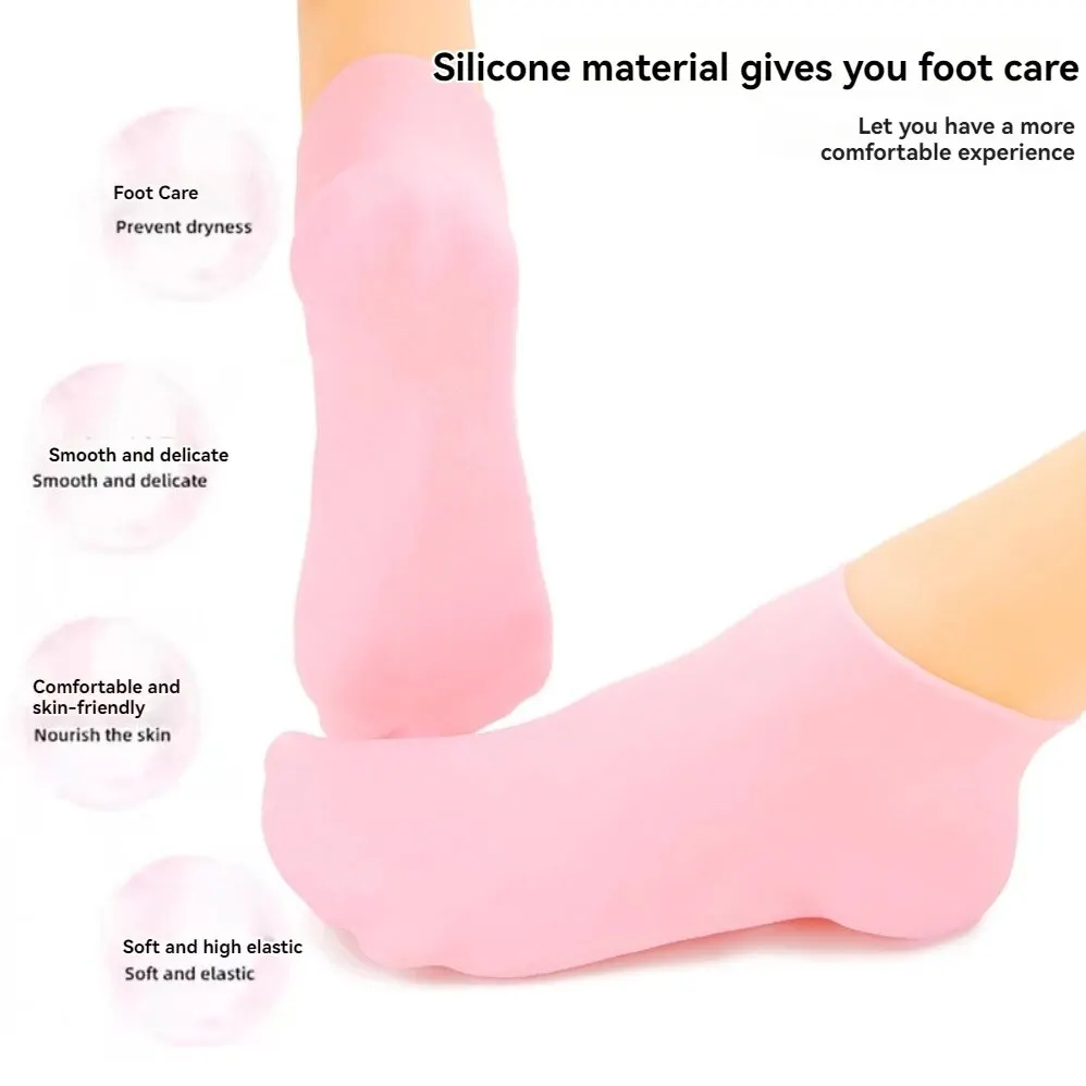 A Pair Of Silicone Socks Moisturise And Prevent Cracks And Soften Calluses And Cornsfoot Maskbeach Socksprotective Foot Covers