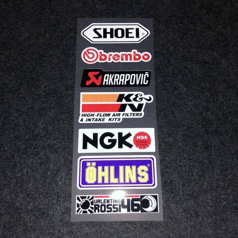 Motorcycle Sticker Sponsor SHOEI NGK Reflective Sticker Motorcycle Helmet Sticker Body Scratch Sticker Car Parts