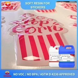 CNMI Epoxy Resin Liquid for Doming Sticker AB 2:1 Crystal Clear Hardener Making Keychain Various IC Cards DIY Crafts Supplies