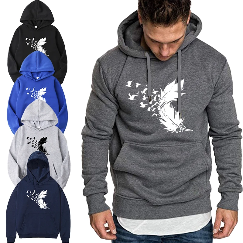 

New Men's Fashion Hoodie Printed Hooded Sweatshirt Sports Coat Unisex Pullover Top Men's Hoodie