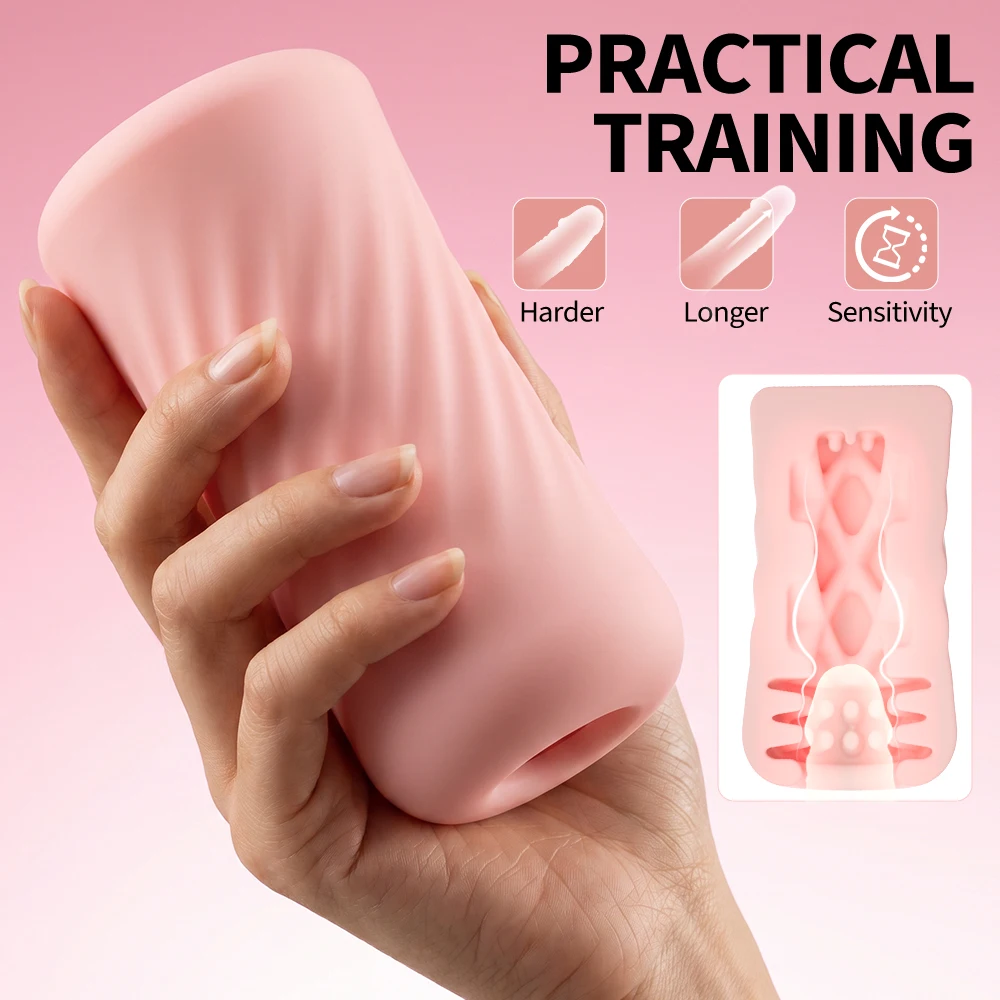 Male Masturbator Egg Erotic Toy for Adultl Silicone Penis Exercise Masturbation Cup Sex Toys for Men Protable Blowjob Sex Shop view 3