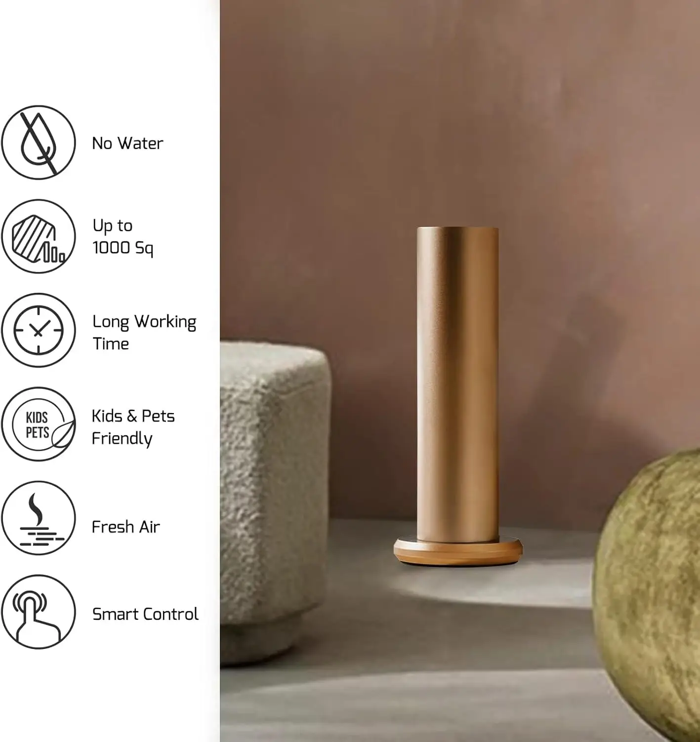 Máquina de aire aromático inteligente para el hogar, difusor de aceites esenciales sin agua, Bluetooth, tecnología de aire frío, aromaterapia D