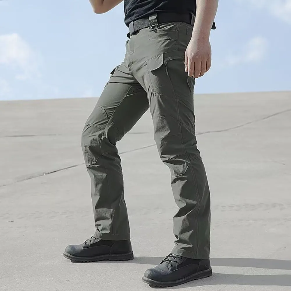 Invisible Open Crotch Outdoor Sex Men's Training Cargo Multi-pocket Tactical Pants Wear-resistant Loose Large Size Military Fans