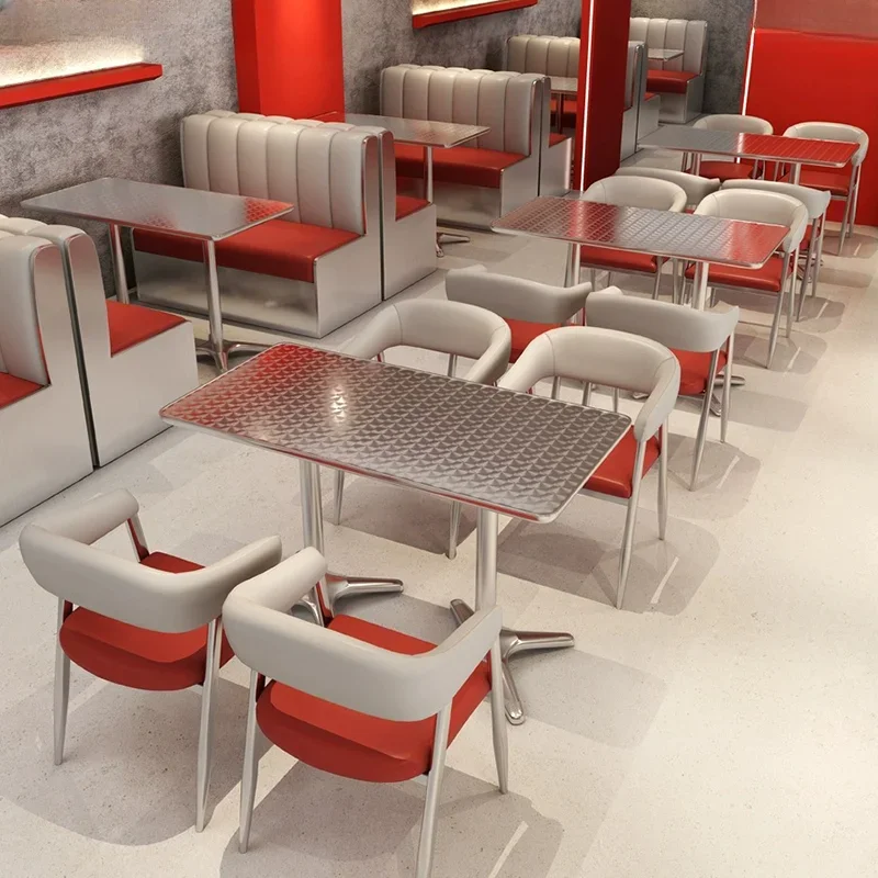 

'coffee shop furniture Cafe Booth set Restaurant tables and chairs stainless steel tables restaurant