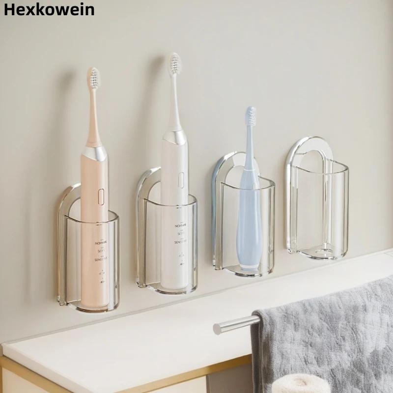 Bathroom Self Adhesive Electric Toothbrush Holder Punch-Free Wall Mount Tooth Brush Rack Organizer Holder