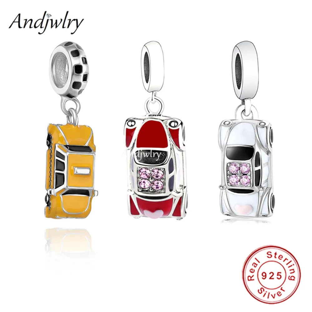 

Fit Bracelet Charms Silver 925 Original Yellow Taxi Car Pendant Dangle Charm Bead Bracelet & Bangle Necklace Jewelry Berloque