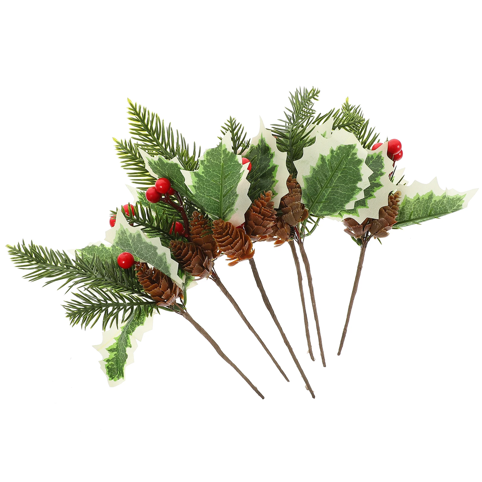 

Simulated Pine Cone Decoration Holiday Floral Picks Artificial Berry Vase Filler Fillers Berries for Wreaths Faux Stems Planter
