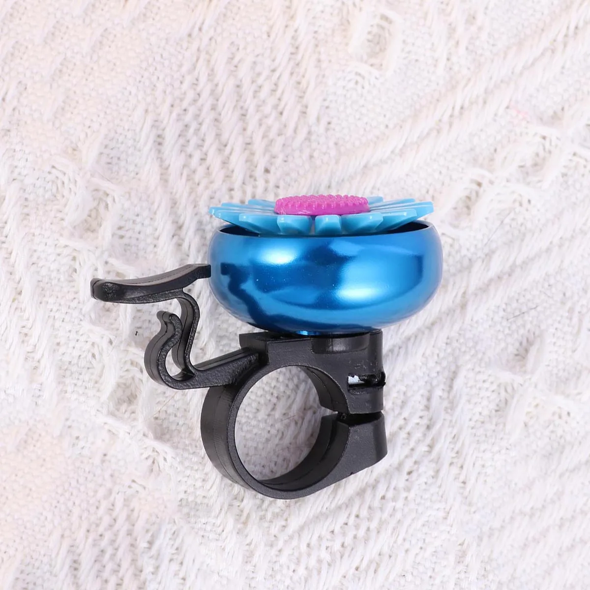 

Sunflower Shaped Bike Bell Blue Cycling Handlebar Ringer Horn for 22Cm Diameter Lightweight Small Size Easy to