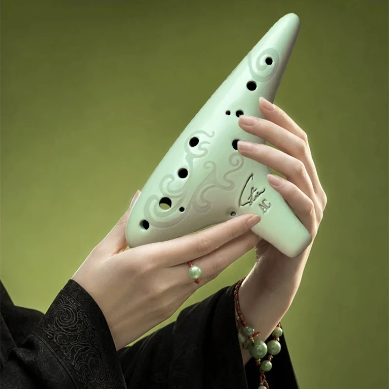 12 Holes Ocarina with Bag Professional Beginner Adult Practice Ocarinas Handmade Portable Classical Ocarinas Musical Instruments