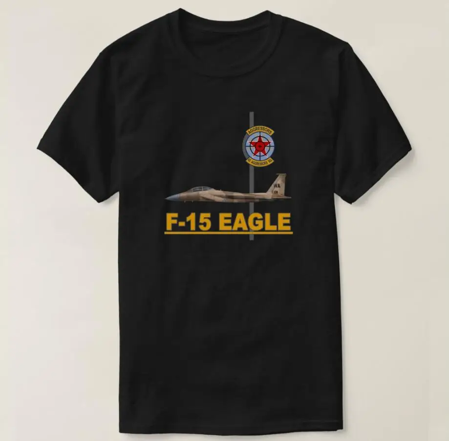 F-15 Strike Eagles 65th Aggressors Squadron Men T-Shirt Short Sleeve Casual 100% Cotton O-Neck Summer Shirt