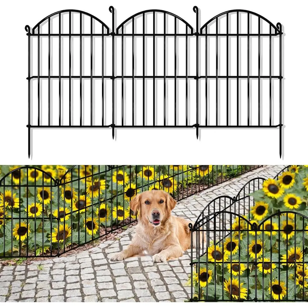 

Металлическая садовая ограда 34 x 23 см для защиты от животных и кроликов, декор для улицы, патио и двора