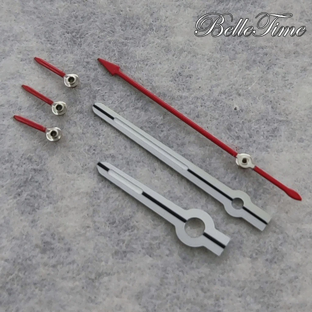 Silver Red For VK63 VK64 Quartz Movement High Quality 6Pins Watch Hands Green Luminous Watches Pointers Accessories