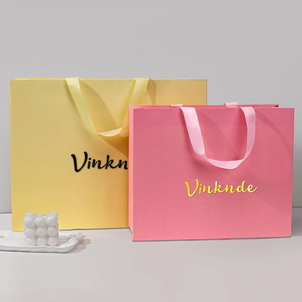 NoblesBox Tragetasche Papiertüten - Geschenktaschen - Robustes Papier - Einzelhandel (50-tlg), mit Henkel