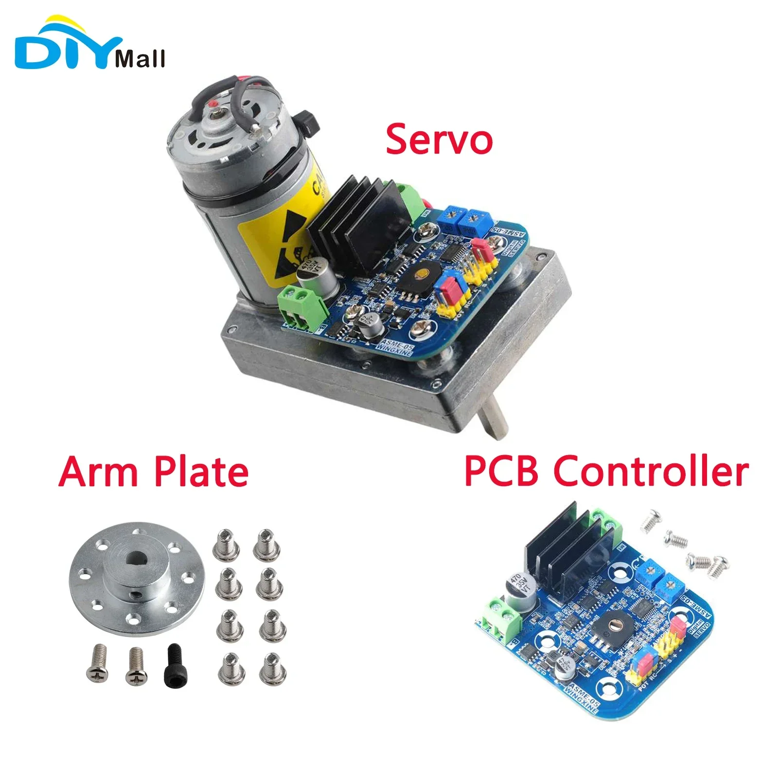 12V~ 24V High Torque ASMC-05A 110kg.cm / ASMC-05B 180kg.cm  Robot Servo Replace ASMC-04A ASMC-04AB / Arm Plate / PCB Controller