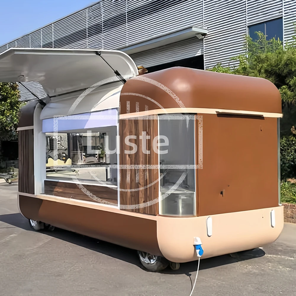 

Mobile Food Truck Ice Cream Cart Sweet Corn Shop Fast Food Trailer off road camper for Sale