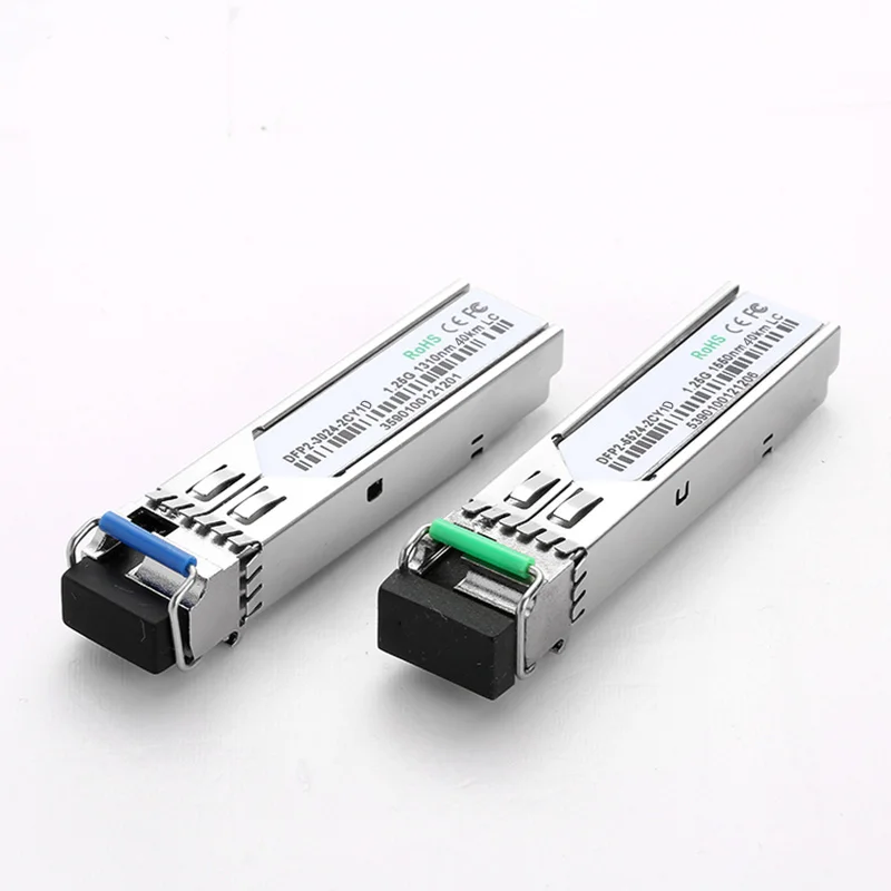 

2 шт. 1 пара 1,25G BiDi SFP 1310nm-TX/1550nm-RX 40 км DDM модуль приемопередатчика для Cisco / H3C / HP и других брендов