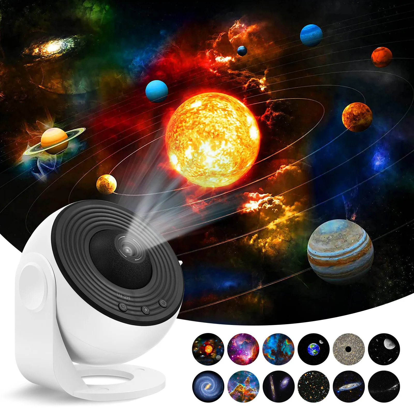

Night Light Projector Universe Night Sky Party Quiet Bedroom Light with Film Discs for Kids Adults Bedroom