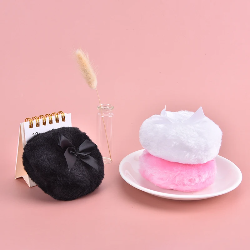 1Pc Professional Butterfly Round Cosmetic Villus Soft Plush Powder Puff Sponge Talcum Powder Makeup Cosmetic Makeup Beauty Tools