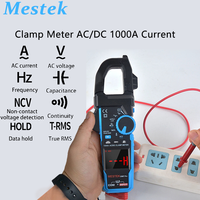 Mestek Clamp Meter Multimeter AC/DC Voltage Current 10000 Counts Ammeter Voltmeter NCV Resistance Capacitor Tool electrician