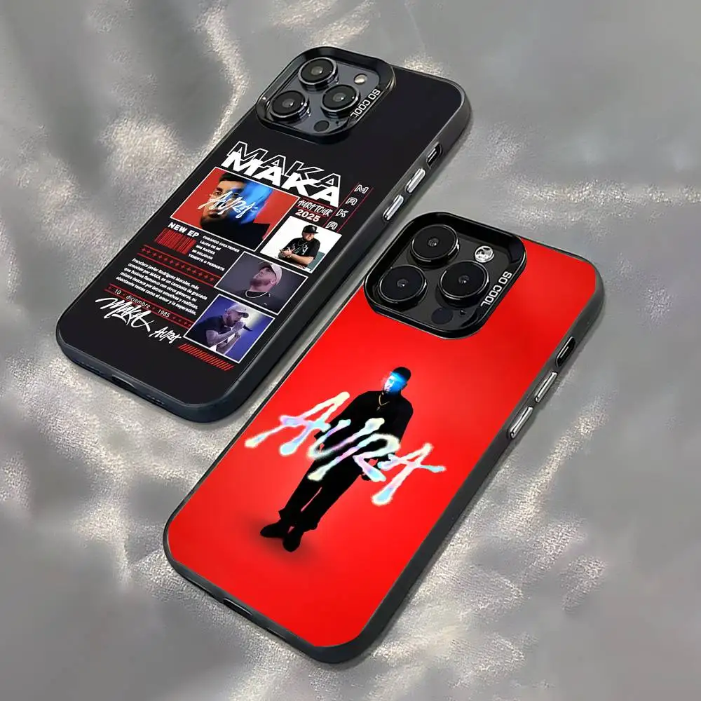 

Rapper Maka Aura 2025 Tour Phone Case For iPhone 17,16,15,14,13,12,11,Pro,XS,Max,Plus,Mini,SE4,E Black Matte Shockproof Cover
