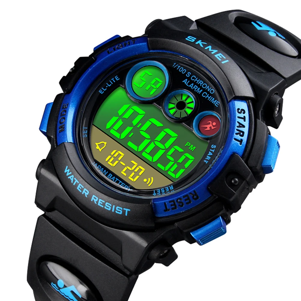 Fashion 50 meters Waterproof Luminous Kids Sports Boys and Girls Watch Digital LED Watch Alarm Date Sports Electronics Watch 145