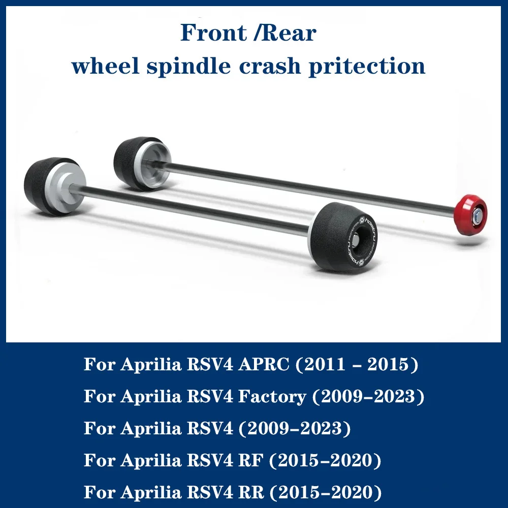 

For Aprilia RSV4/RR/RF/APRC/Factory 2009-2023 Front Rear wheel Spindle Crash Protection