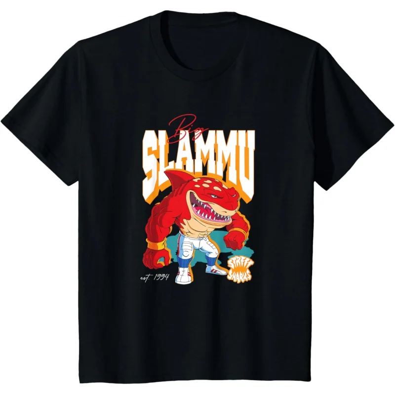 

Street Sharks - Big Slammu Funny Gift Short Sleeve t shirt Vintage Graphic Tee 100% cotton printed clothes All size Tops S-6XL