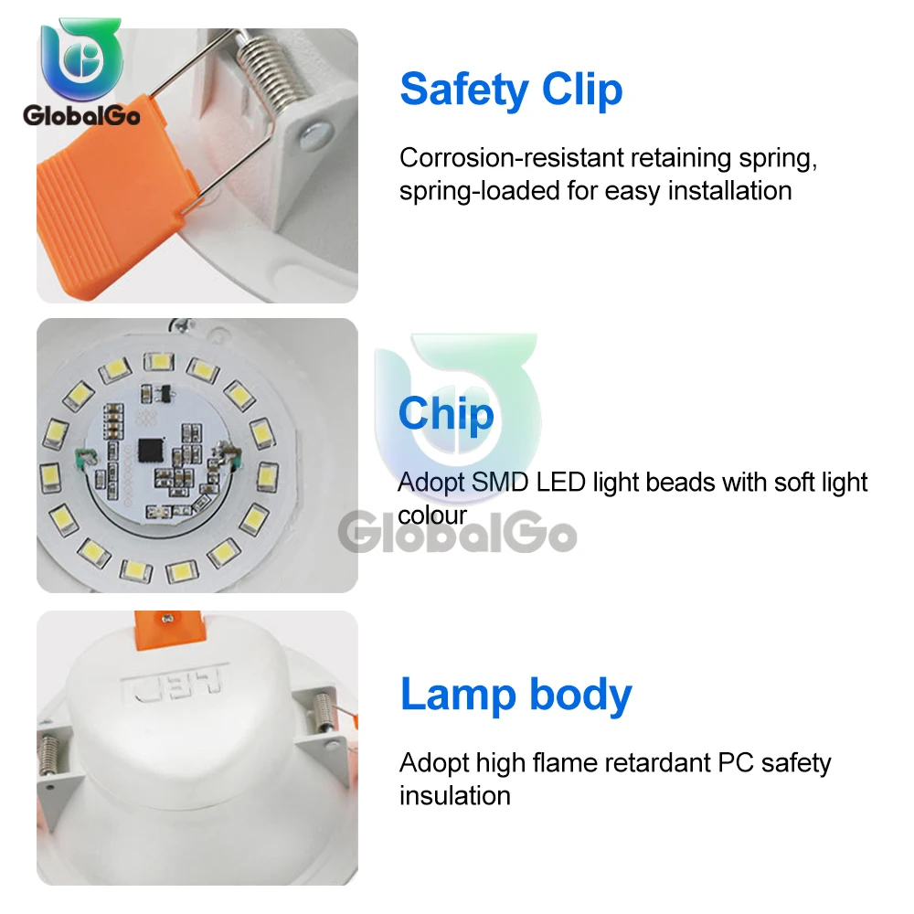 LED PIR مستشعر الحركة راحة الإضاءة النازلة 5W 7W 9W 12W مصباح السقف ضوء النازل مصباح أبيض دافئ بارد