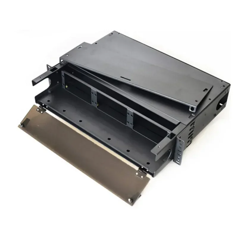 2026/High Density 19'' Fiber Optic Panel 2RU 96Cores Assemble 6 Adapter Panels For Data Center
