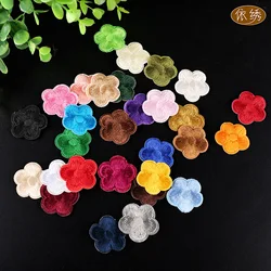 Cheap 10 Pieces Iron on Embroidery Patch 33 Colours Available Small Flower Clothing Accessories Wholesale Back Adhesive