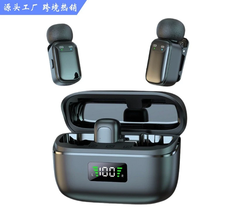 Finger Lavalier Microphone, Recording & Sound Pickup Noise Reduction Bluetooth Microphone, Clip-on Type with High Sound Quality