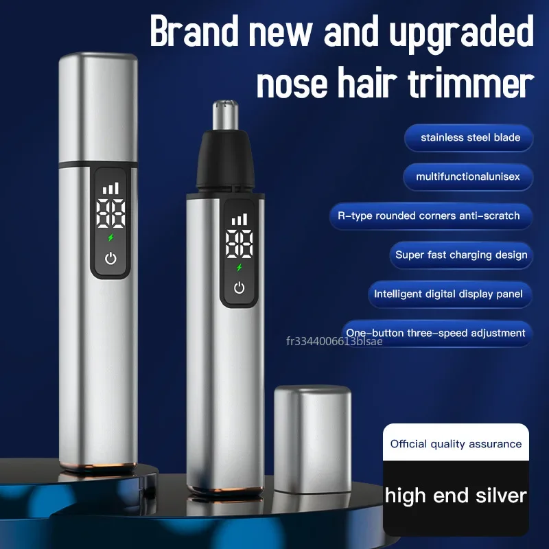 Electric Nose Hair Trimmer Men's Trimmer Washed and Shaved Nose Hair Scissors Women Nose Hair Machine Digital Display