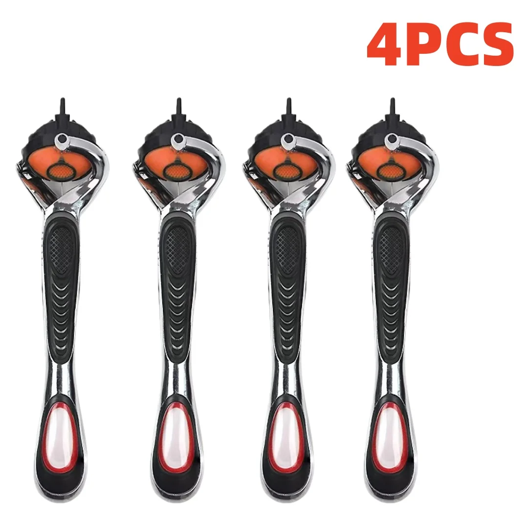 5-Blade Razor Handle - New Rotatable Design Manual Shaver