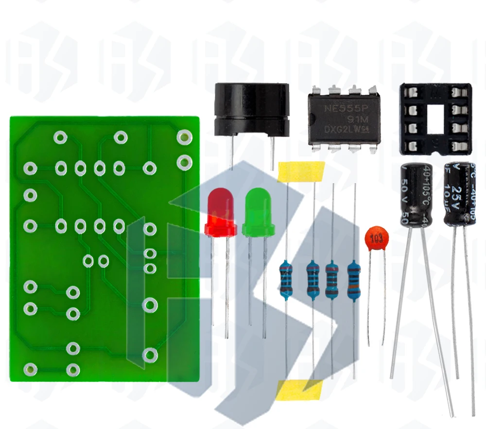 555 Multi-Harmonischer Oszillator-Bausatz NE555 Nicht-Statischer Schaltkreis Doppelblitzlampe Elektronische Fertigungsteile – Detail 9
