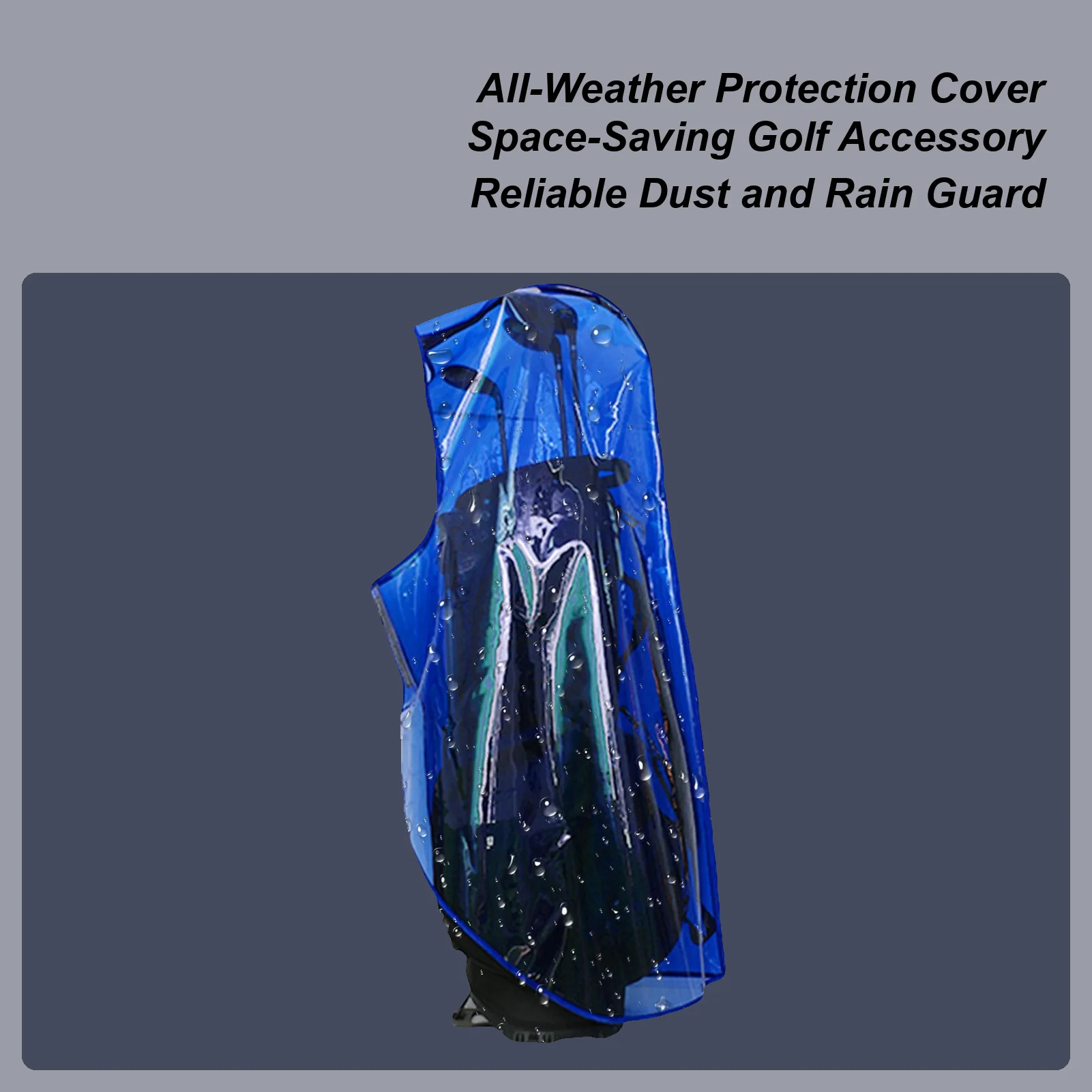 Golf Club Bag Cover Clear Dustproof Protector Transparent Golf Bag Rain Hood For Men Women Golfer Airplane Travel Outdoor