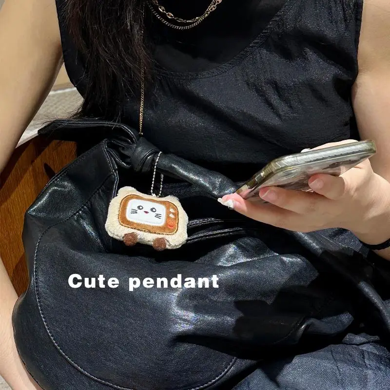 Simpatico cartone animato TV gatto peluche decorazione portachiavi ciondolo gatto Kawaii bambola di pezza giocattoli zaino ciondolo ornamento accessori regali