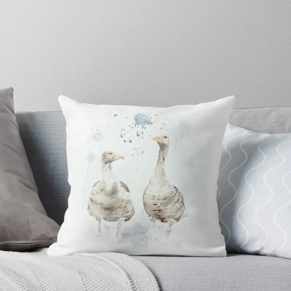 Rainy Day - Watercolour Geese Throw Pillow Cushion Child Sofa Covers Cushions Home Decor pillow