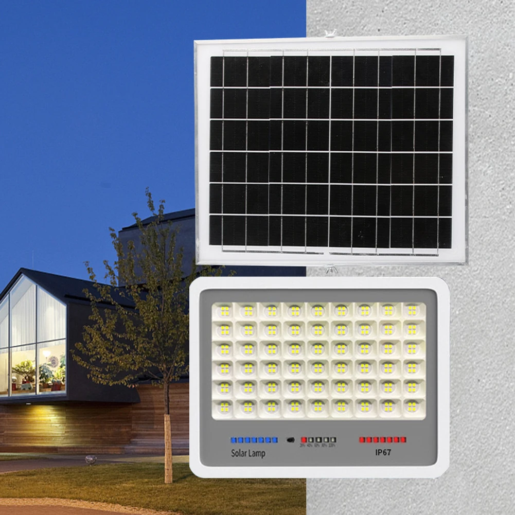 

Светодиодный прожектор на солнечной энергии IP67, водонепроницаемый, для наружного освещения, с автоматическим включением, настенный, с несколькими режимами, для патио, дорожек, двора