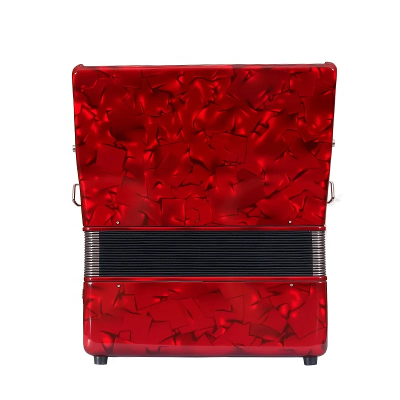 OEM High Quality Professional 30 Keys 48 Bass 3 Registers Red Blue Celluloid Wood Portable Piano Keyboard Accordion Chromatic view 4