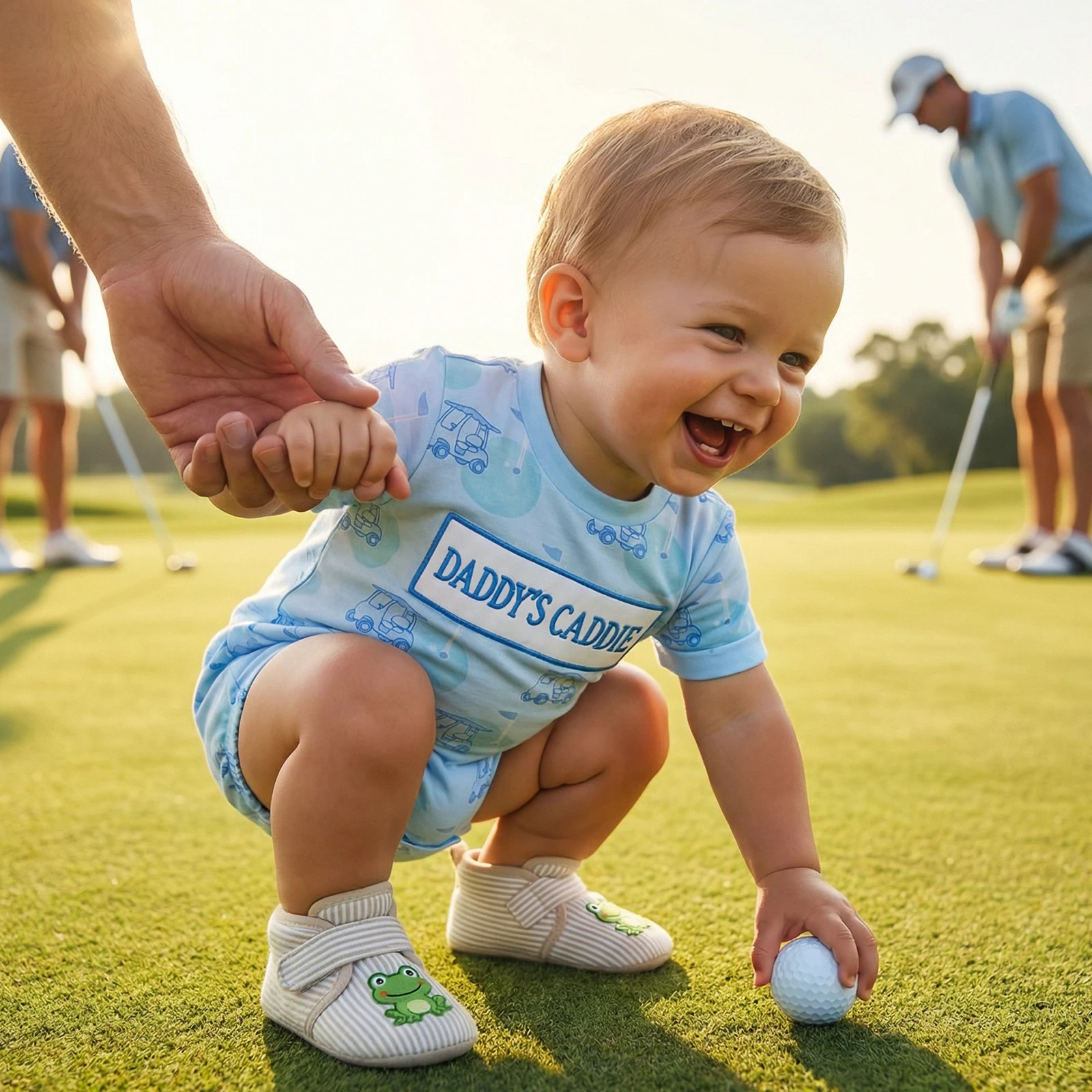 

Летний повседневный комбинезон для маленьких мальчиков, милый детский комбинезон с принтом гольф-кара, боди с короткими рукавами, комбинезоны, солнцезащитные костюмы