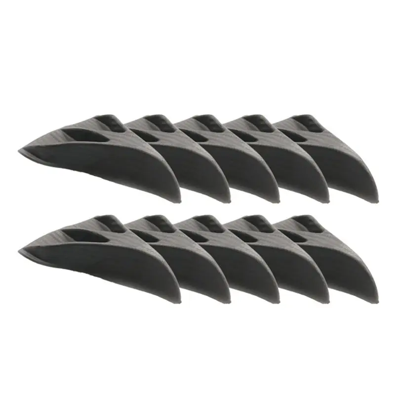 ABXV-Carbon Fiber Universal Shark Fin Windshield Vortex Generator Kit Car Roof Wing Set 10Pcs For Windscreen Spoiler