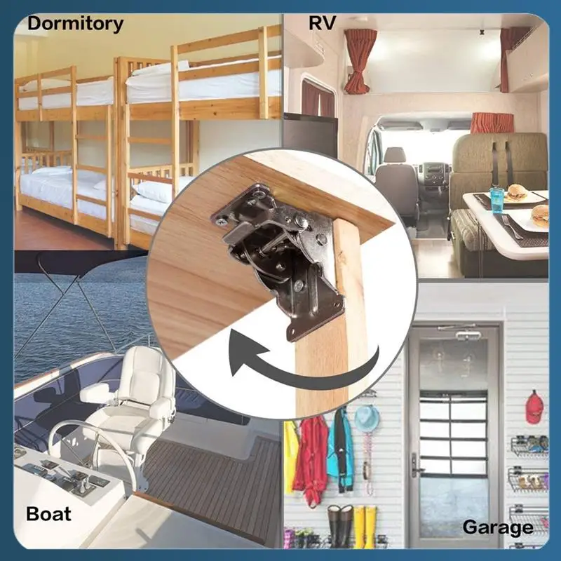 

AB02 2 шт. складные кронштейны складные самоблокирующиеся петли с винтами для ножек стола-кровати