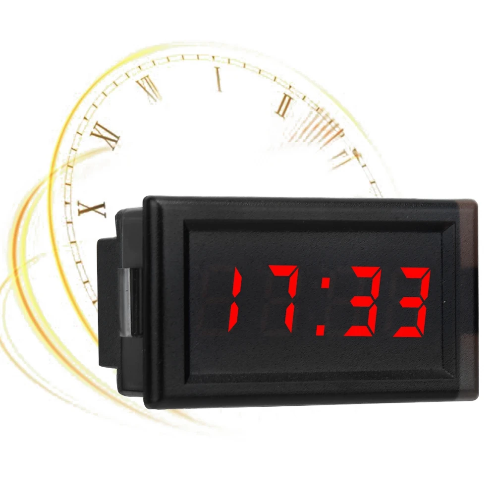 Car Digital Clock LED Digital Display Clock Clock DC4.5-30V Waterproof Dustproof Car Auto Electronic Clock LED Digital Display