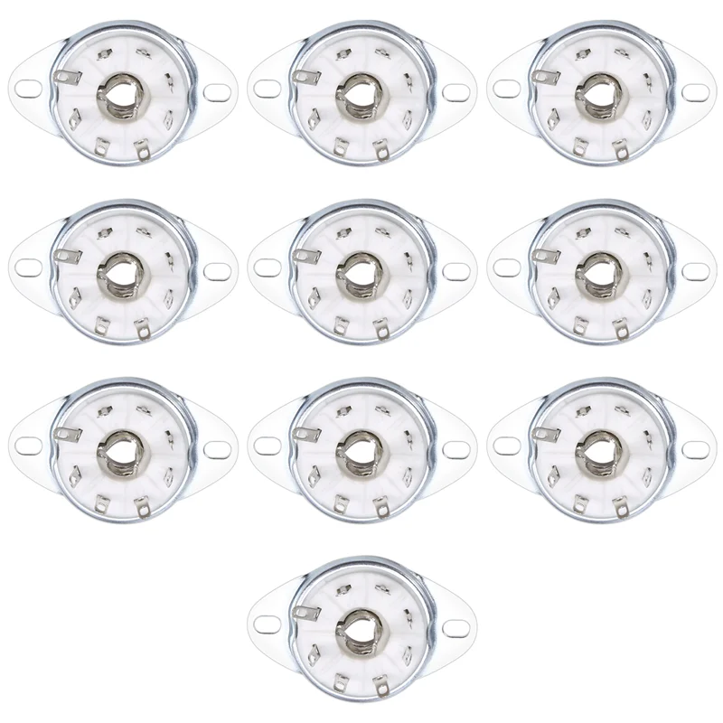 Shopstore 10 قطعة 8PIN K8A ثماني أنبوب المقبس صمام قاعدة ل EBL21 ECH21 4P1S 5B254 7N7 4J1S