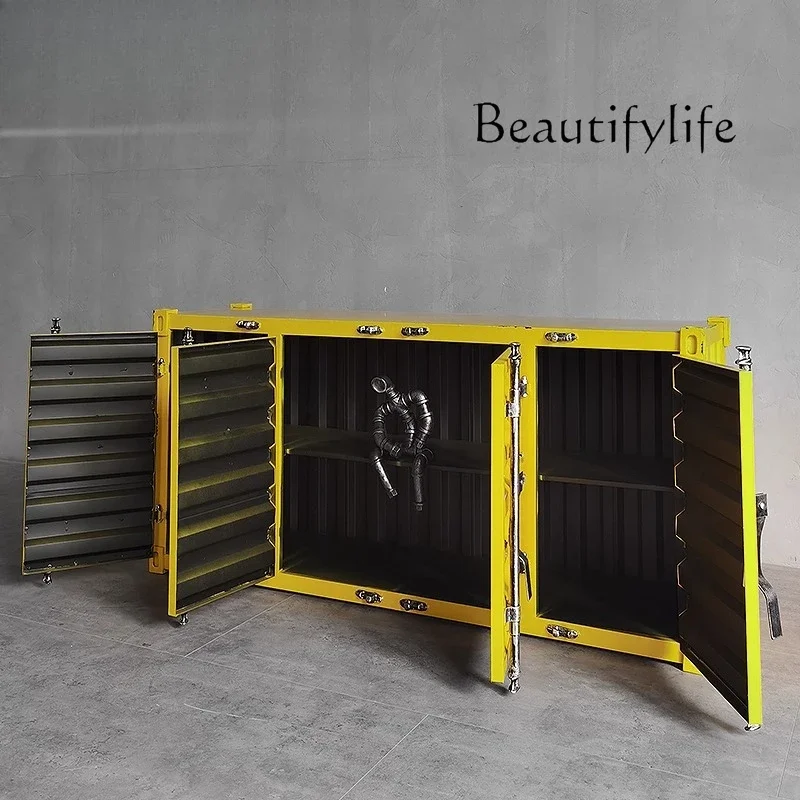 

JB Контейнер Ретро Индустриальный Стиль Шкаф Для Хранения Персонализированный Креативный Кованый Железный Обеденный Чайный Шкаф Дизайнерская Модель