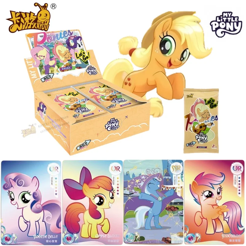 

KAYOU Аутентичная карта My Little Pony, забавная сумка для теней, коробка с черной задней частью, коллекция CR-карт, периферийные устройства в стиле аниме, подарок на фестиваль