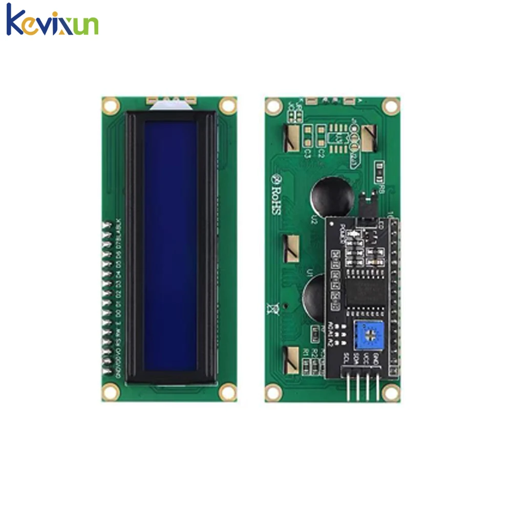LCD1602 1602 وحدة LCD شاشة زرقاء/أصفر أخضر 16x2 حرف شاشة الكريستال السائل PCF8574T PCF8574 IIC I2C واجهة 5 فولت لاردوينو