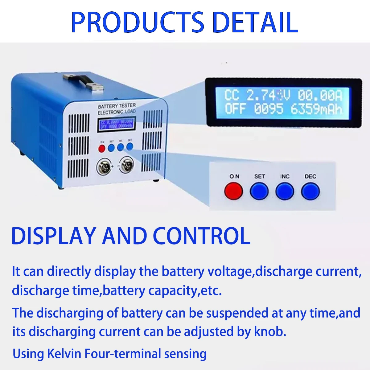 EBC-A40L 5V Battery Tester Charger Discharger 40A Lifepo4 Cells Capacity Tester Cycle Time Capacity Voltage 200W Testing Tool