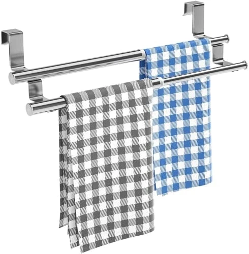 Stainless Steel Expandable Cupboard Doors Towel Hanger Over The Door Towel Rack