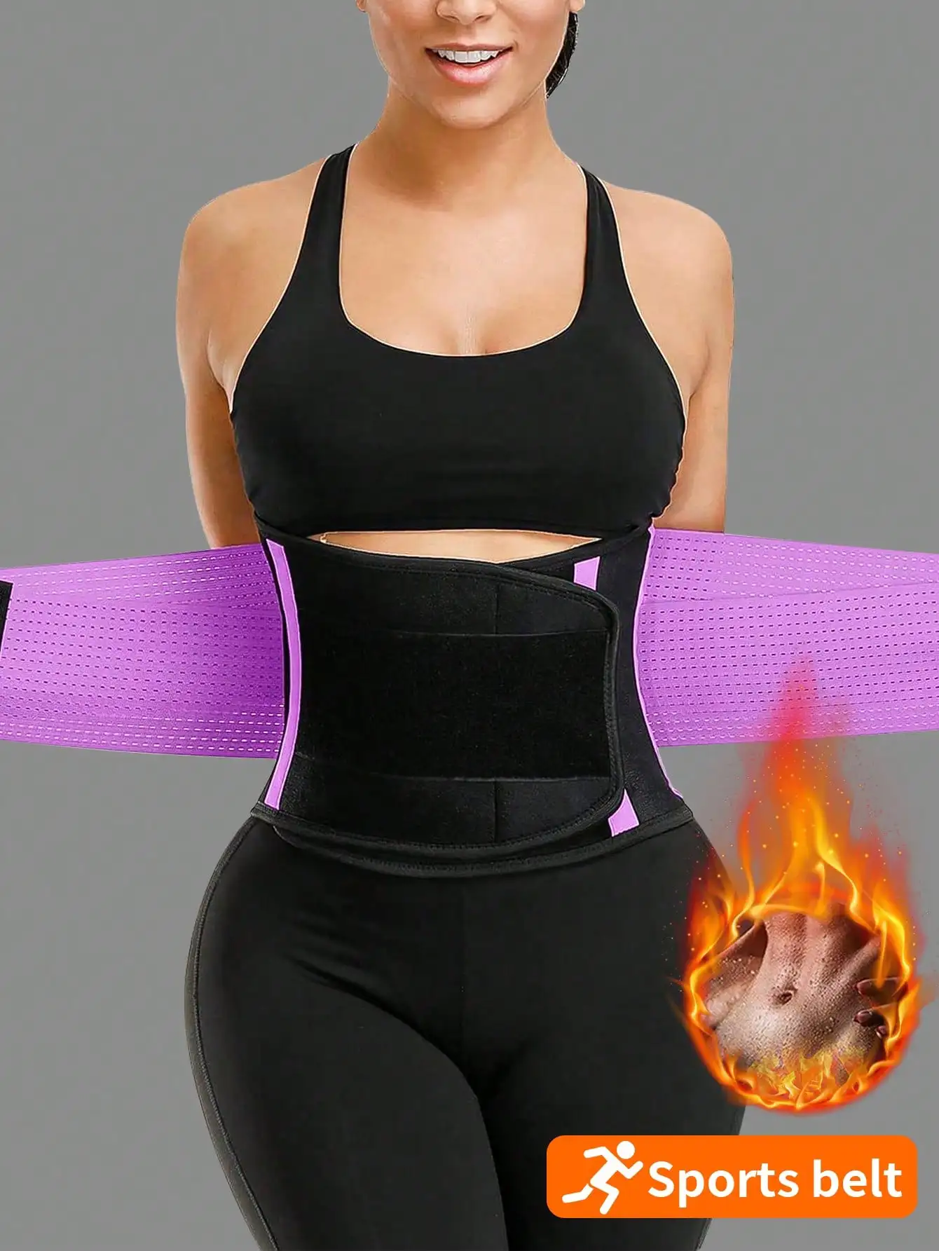 مدرب خصر رياضي بتصميم جديد، ملابس داخلية للبطن بعد الولادة وألياف لدنة للنساء - مثالية للرياضة واللياقة البدنية